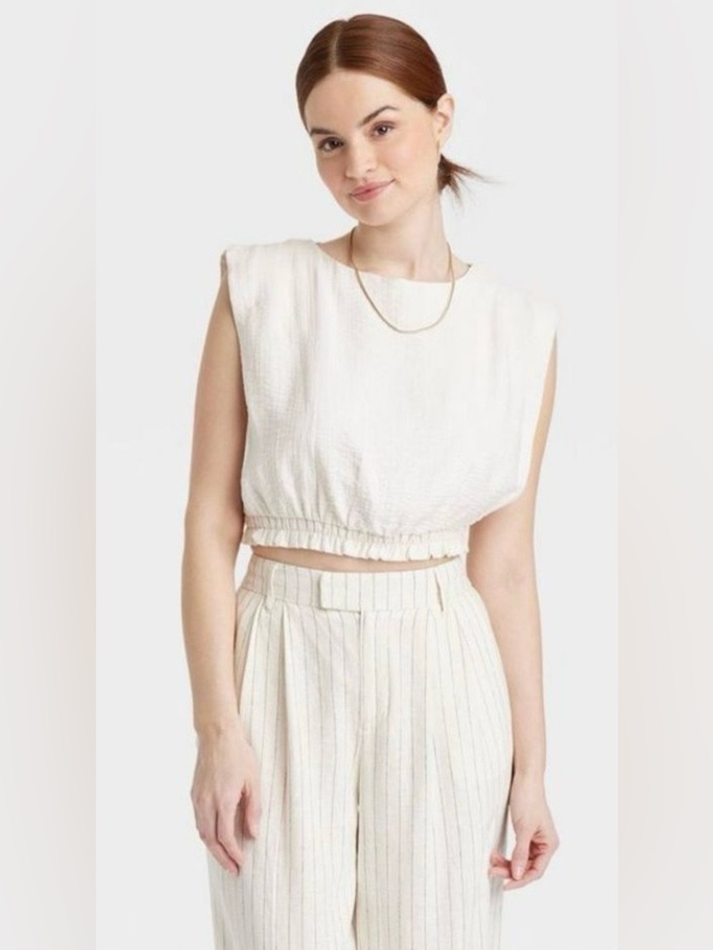 NWT A New Day Women's Slim Fit Extended Shoulder Gauze Tank Top  Size XL